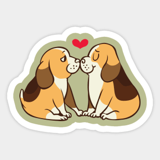 Beagle Kisses Sticker